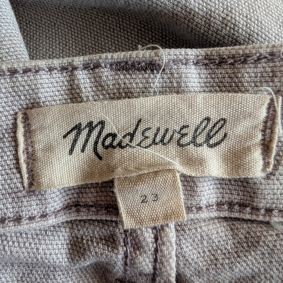 Madewell Light Gray Cropped Wide Leg Jeans Size 23 High Waisted Cotton - Picture 8 of 11